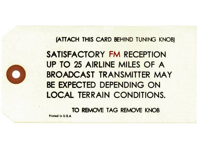 TAG, AM / FM Radio Antenna, repro