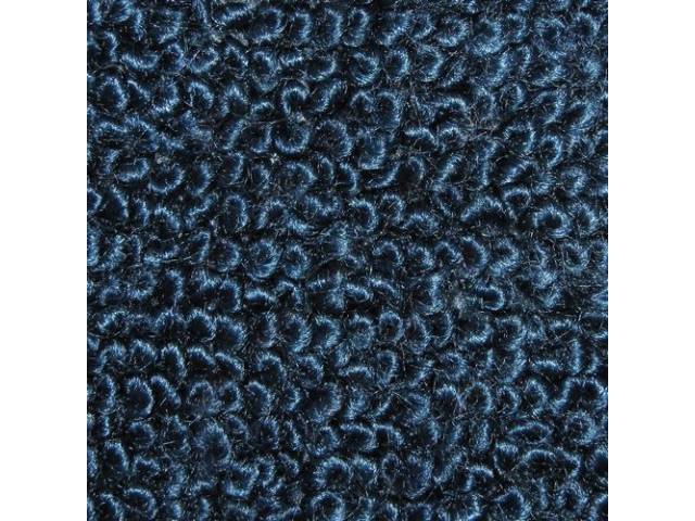 Fold Down Carpet, Raylon Loop, Medium Blue