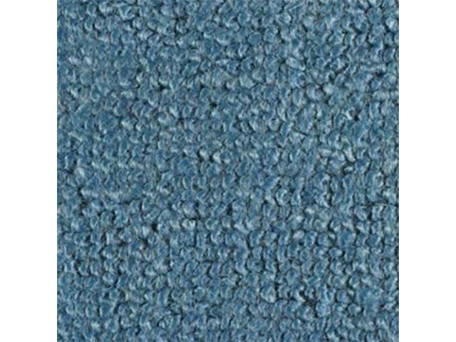 Fold Down Carpet, Raylon Loop, Medium Blue