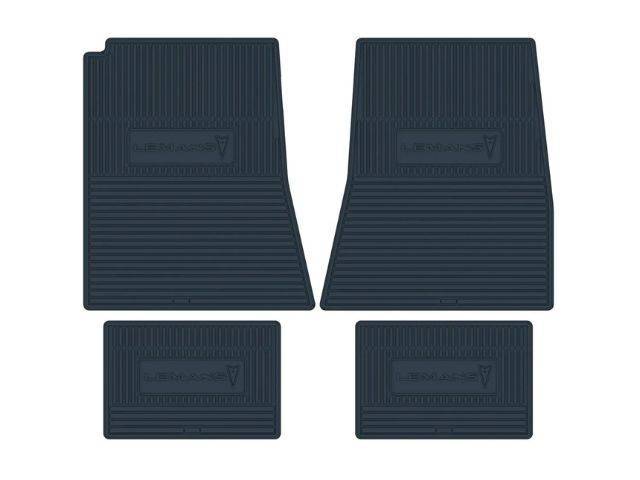 Custom Vintage Logo Floor Mat Set, features the *LEMANS* with Arrowhead logo, Dark Blue, 4-pc set