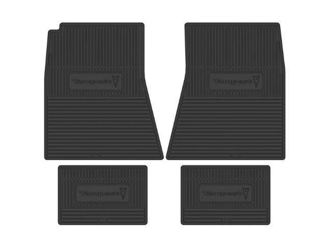 Custom Vintage Logo Floor Mat Set, features the *Tempest* with Arrowhead logo, Black, 4-pc set