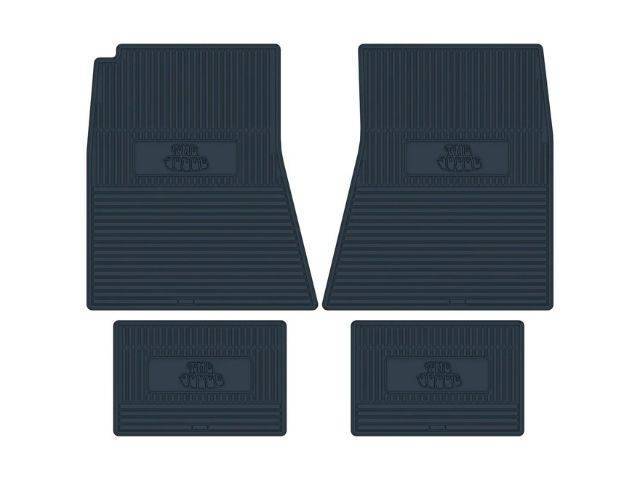 Custom Vintage Logo Floor Mat Set, features the *THE JUDGE* with Arrowhead logo, Dark Blue, 4-pc set