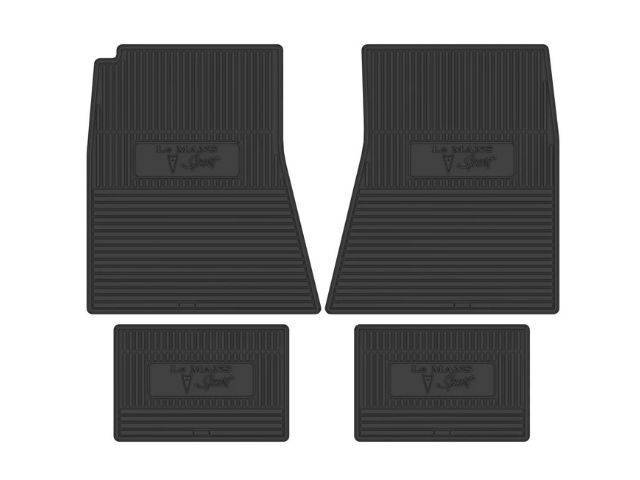 Custom Vintage Logo Floor Mat Set, features the *LeMANS Sport* with Arrowhead logo, Black, 4-pc set