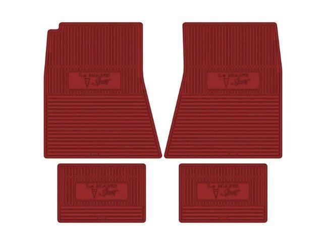 Custom Vintage Logo Floor Mat Set, features the *LeMANS Sport* with Arrowhead logo, Red, 4-pc set