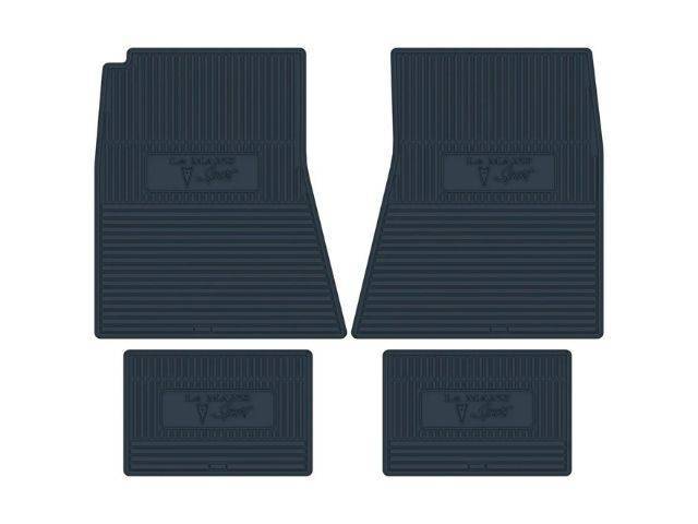 Custom Vintage Logo Floor Mat Set, features the *LeMANS Sport* with Arrowhead logo, Dark Blue, 4-pc set