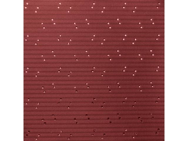 HEADLINER, Perforated Grain, Maroon / Oxblood, incl headliner and material to cover one pair of sunvisors, Repro
