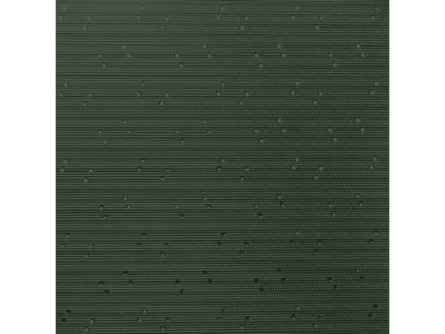 HEADLINER, Perforated Grain, Jade Green, incl headliner and material to cover one pair of sunvisors, Repro