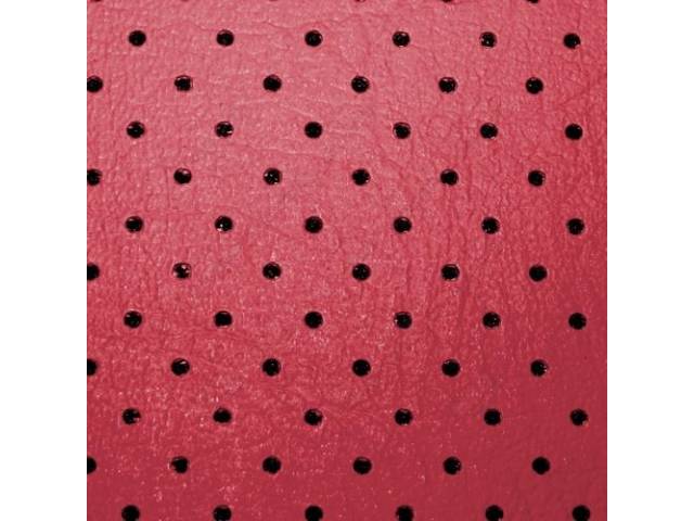 Perforated Vinyl Headliner Material with Foam Backing, Dark Red