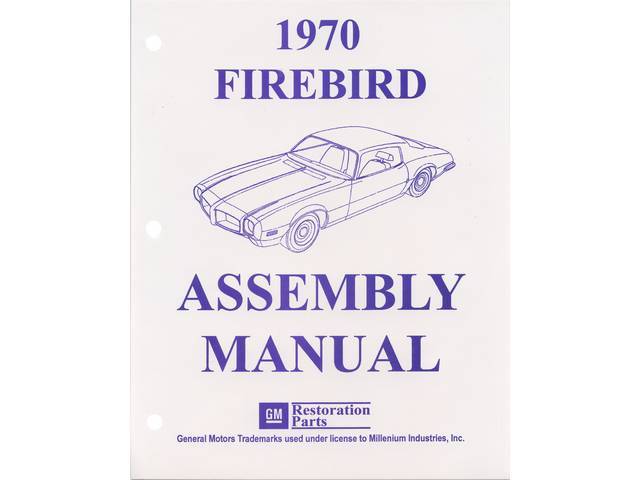 BOOK, Factory Assy Manual, contains illustrations and diagrams of how cars were originally put together, reprint