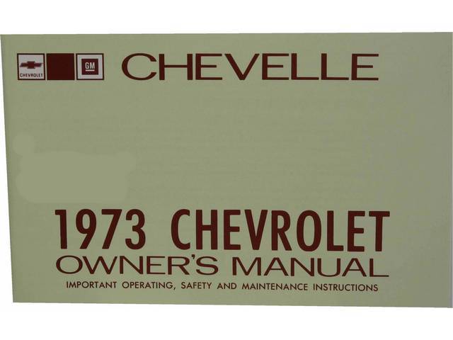 Owners Manual, Reproduction for (1973)