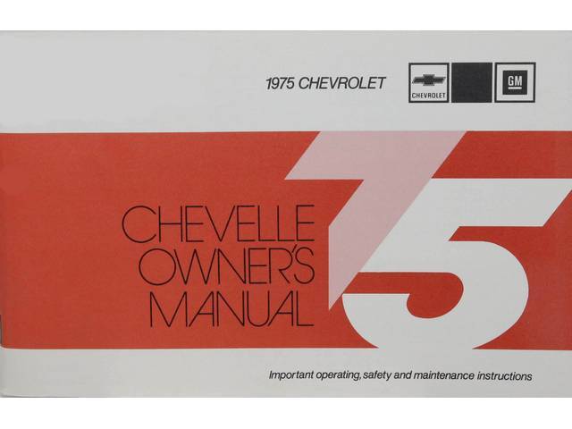Owners Manual, Reproduction for (1975)