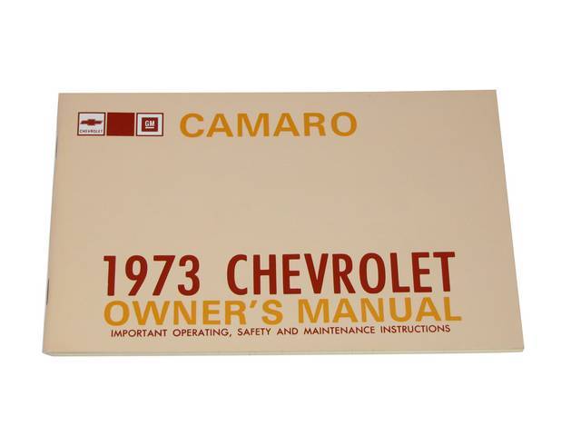 Owners Manual, Reproduction for (1973)