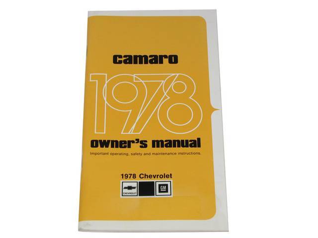 Owners Manual, Reproduction for (1978)