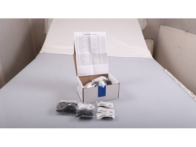 HARDWARE KIT, Master Body, correct fasteners to assemble vehicle sheetmetal in one kit at a discount over purchasing individual smaller kits, (411) incl OE style fasteners w/ correct color and markings