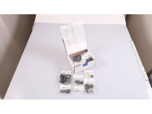 HARDWARE KIT, Master Body, correct fasteners to assemble vehicle sheetmetal in one kit at a discount over purchasing individual smaller kits, (395) incl OE style fasteners w/ correct color and markings