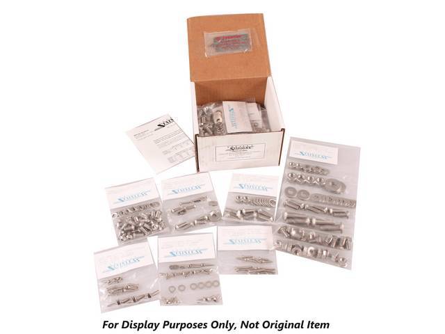Stainless Master Body Hardware Kit, 577-pc, indented hex head bolts, Totally Stainless