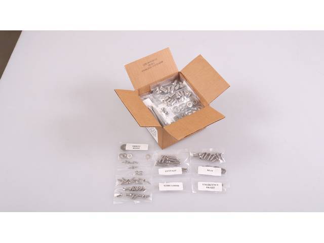 Stainless Master Body Hardware Kit, 529-pc, button and socket head bolts, Trucks USA reproduction for (70-72)