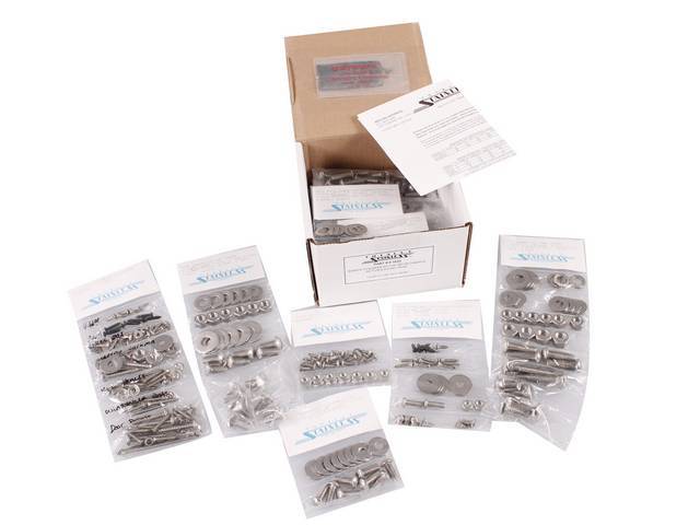 Stainless Master Body Hardware Kit, 450-pc, button and socket head bolts, Totally Stainless
