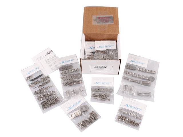 Stainless Master Body Hardware Kit, 450-pc, indented hex head bolts, Totally Stainless
