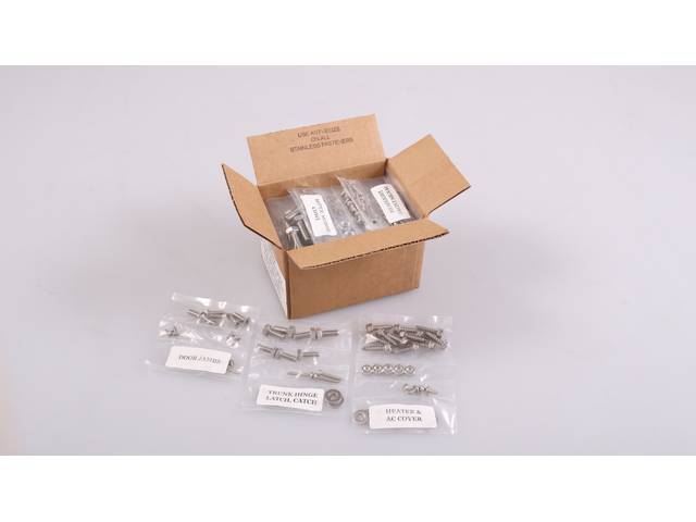 Stainless Master Body Hardware Kit, 444-pc, hex head bolts, Trucks USA reproduction for (70-73)