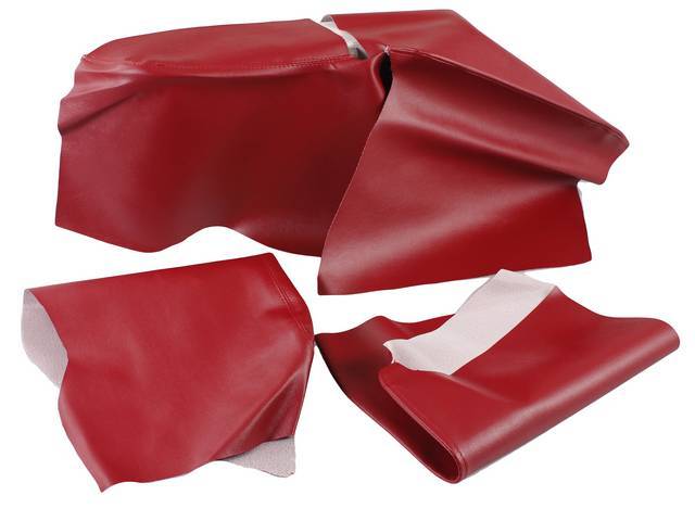 ARM REST AND WELL COVER SET, Inside Quarter, Red, (4)
