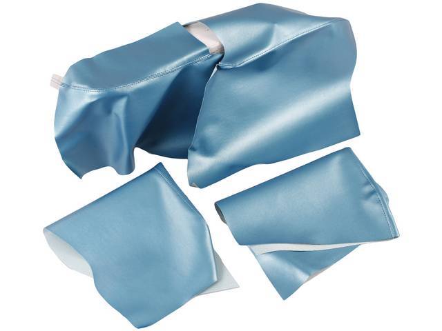 ARM REST AND WELL COVER SET, Inside Quarter, Bright Blue, (4)