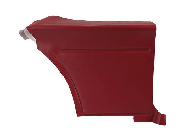 Panel Set, Inside Quarter, Dlx, Red  <p><strong>Note:</strong></p><p>Note: These panels do not include the top garnish rails (usually plastic or metal) or the windowfelts. Windowfelts can be purchased separately from NPD, the customer must re-use original