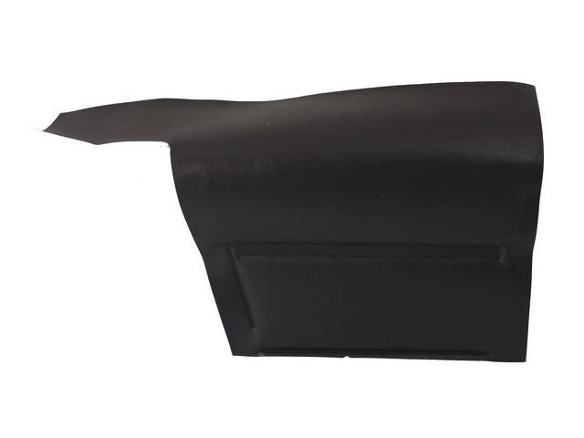 Panel Set, Inside Quarter, Dlx, Black  <p><strong>Note:</strong></p><p>Note: These panels do not include the top garnish rails (usually plastic or metal) or the windowfelts. Windowfelts can be purchased separately from NPD, the customer must re-use origin