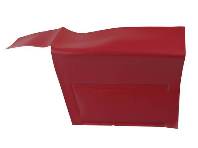 Panel Set, Inside Quarter, Dlx, Red  <p><strong>Note:</strong></p><p>Note: These panels do not include the top garnish rails (usually plastic or metal) or the windowfelts. Windowfelts can be purchased separately from NPD, the customer must re-use original