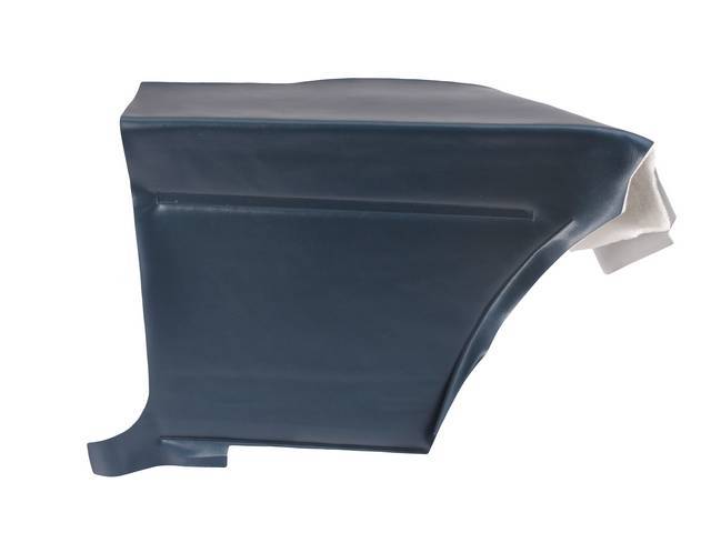 Panel Set, Inside Quarter, Dlx, Dark Blue  <p><strong>Note:</strong></p><p>Note: These panels do not include the top garnish rails (usually plastic or metal) or the windowfelts. Windowfelts can be purchased separately from NPD, the customer must re-use or