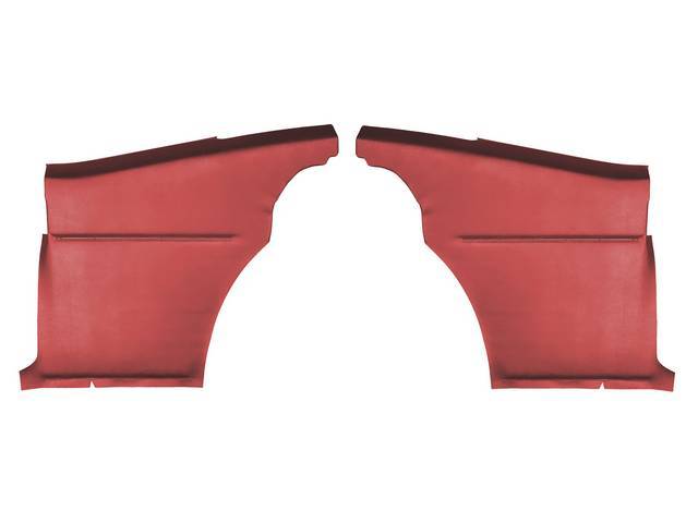 Premium Pre-Assembled Deluxe Inside Quarter Panel Set, Red