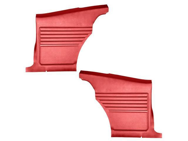 Premium Inside Quarter Panel Set, Std, Red, Madrid Grain Vinyl, Pre-Assembled