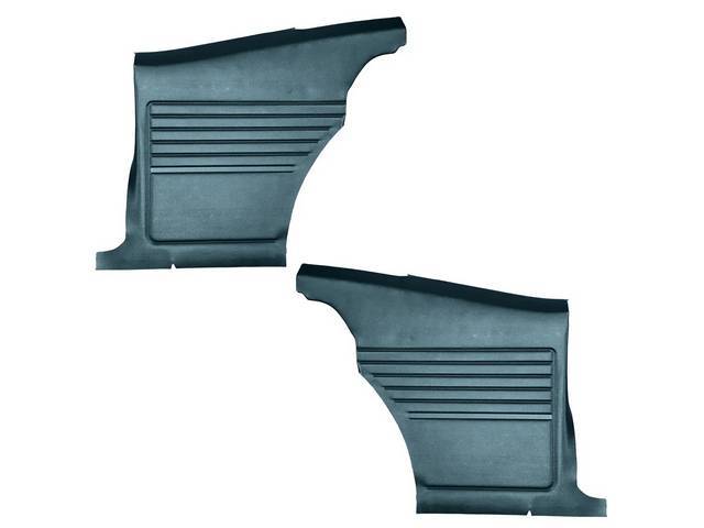 Premium Inside Quarter Panel Set, Std, Blue, Madrid Grain Vinyl, Pre-Assembled