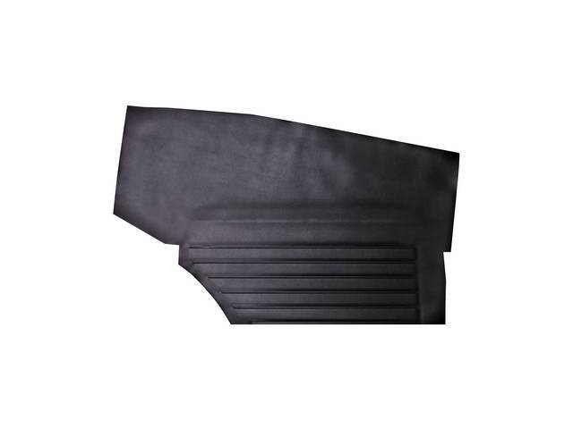 Premium Inside Quarter Panel Set, Std, Black, Madrid Grain Vinyl, Un-Assembled