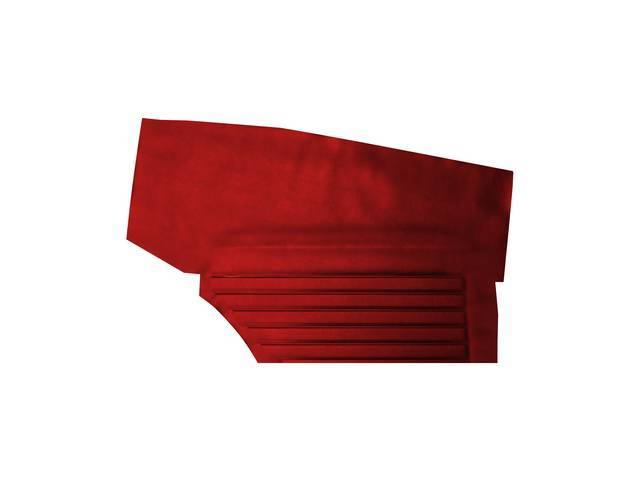 Premium Inside Quarter Panel Set, Std, Red, Madrid Grain Vinyl, Un-Assembled