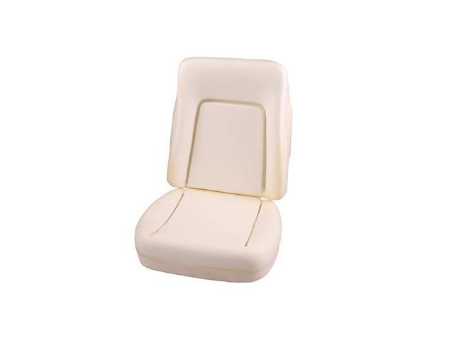 Molded Bucket Seat Foam, Standard Interior, restoration quality reproduction