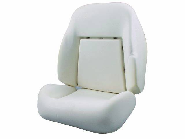 Molded Bucket Seat Foam, Std / Dlx Interior, restoration quality reproduction