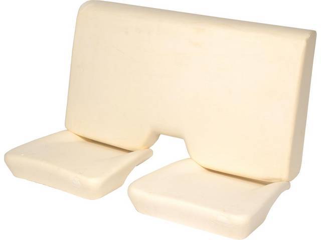 Rear Seat Foam, includes molded cushion for back and bottom sections, reproduction