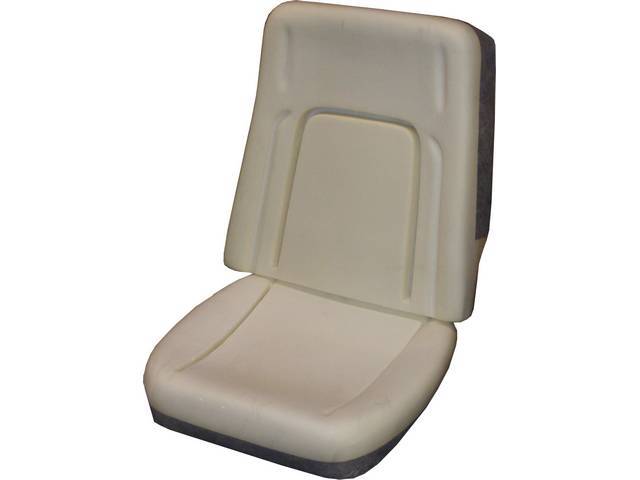 SEAT FOAM, Bucket, Dlx w/ Sport Seat Custom Upholstery, Repro   ** USE ONLY W/ SPORT SEAT UPHOLSTERY **