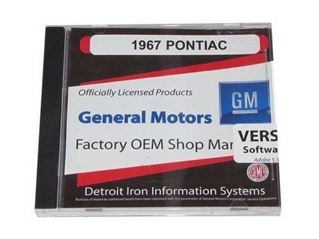 SHOP MANUAL ON CD, 1967 Pontiac, Incl 1967 Pontiac service and Fisher body manuals (w/ Firebird supplement), 1963-75 Pontiac parts manual