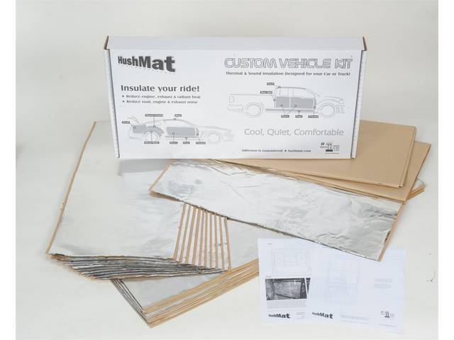 HushMat Complete Vehicle Kit, Silver backing, Incl floor pan / firewall / doors / trunk and roof sections