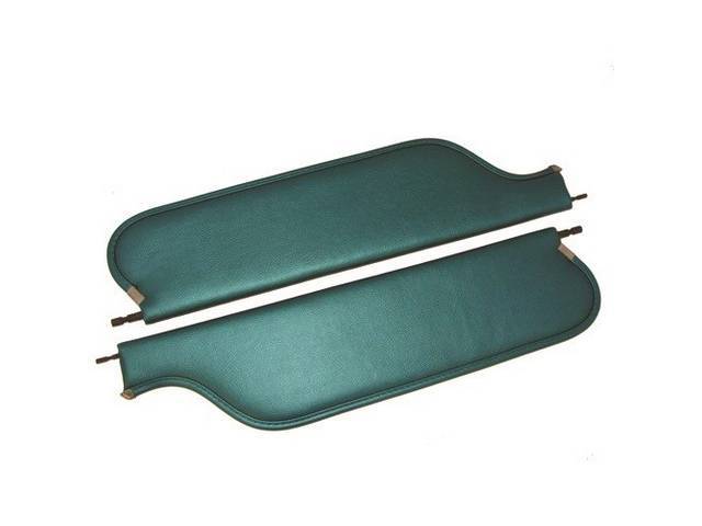 SUNVISOR SET, Turquoise, Madrid Grain, 2 Pin Style (Incl 2 Pins), Repro