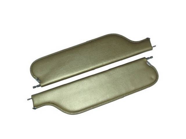 SUNVISOR SET, Premium, Willow Gold, Madrid Grain, Concours Quality reproduction by Legendary Auto Interiors