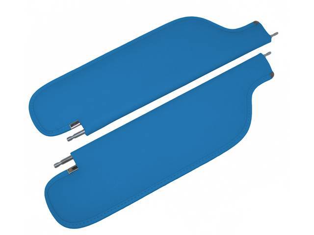 Bright Blue Tier Grain 2 Pin Style Premium Sunvisor Set