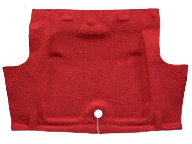 Trunk Mat, Molded Carpet, raylon (loop style), Red, w/ standard jute padding