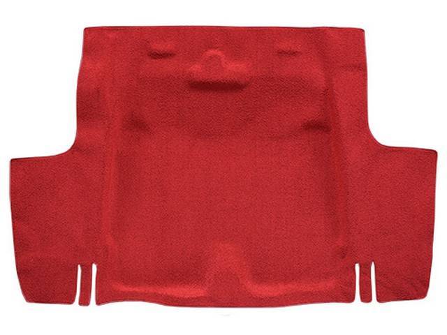 Trunk Mat, Molded Carpet, raylon (loop style), Red, w/ standard jute padding