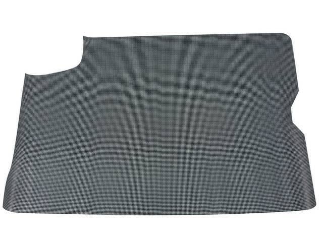 TRUNK MAT, Rubber, Aqua and Black Houndstooth, 1-piece repro