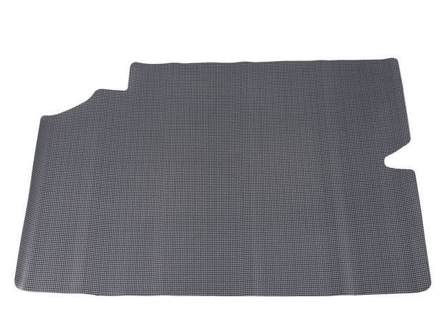 TRUNK MAT, Rubber, Gray and Black Houndstooth, 1-piece repro