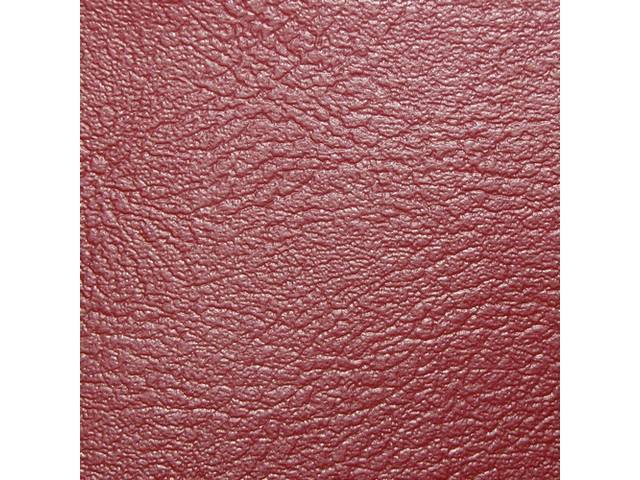 Restoration Quality Front Buckets and Fold Down Rear Seat Upholstery Set, Deluxe, Red Madrid Grain Vinyl, Reproduction for (1968)