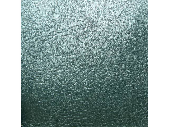 Restoration Quality Front Buckets and Fold Down Rear Seat Upholstery Set, Deluxe, Turquoise Madrid Grain Vinyl, Reproduction for (1968)